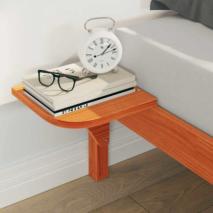 Letto con Tavolini Laterali Marrone cerato 160 x 220 cm