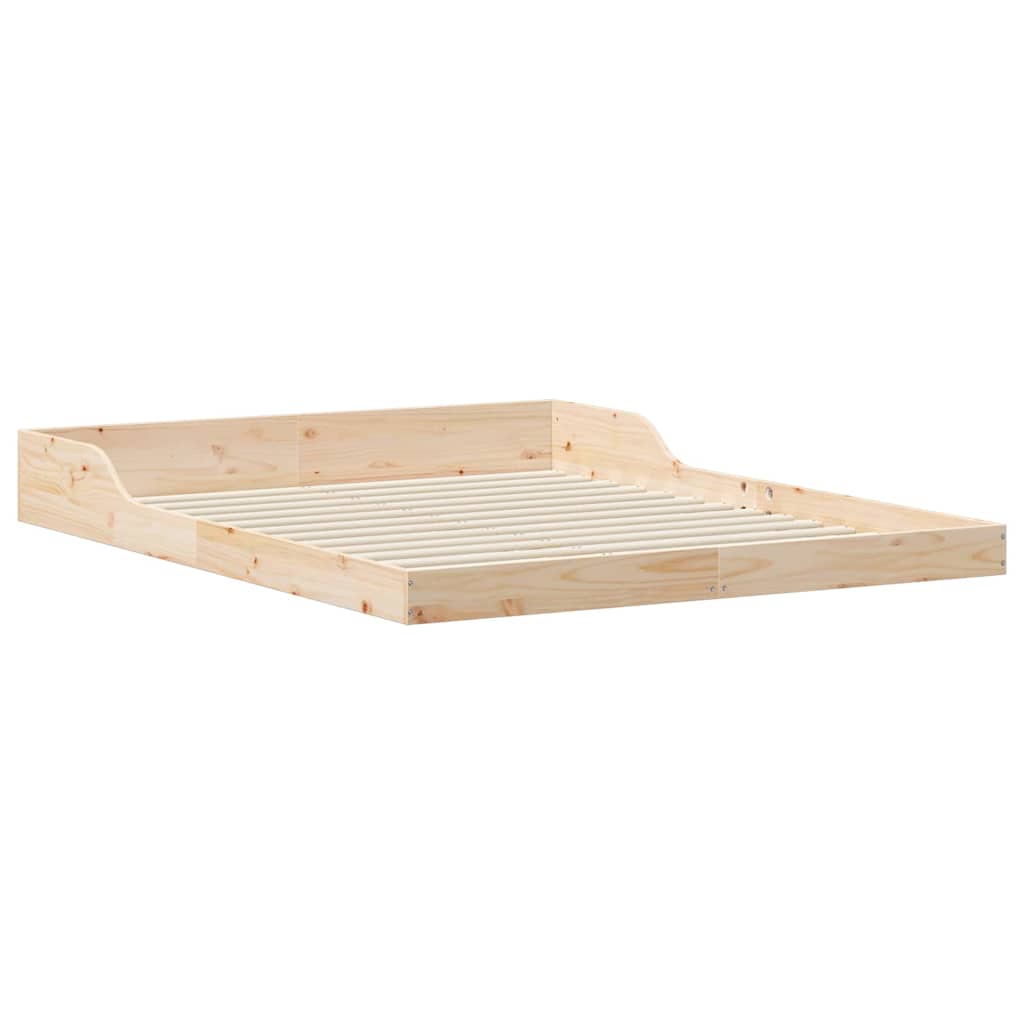 Struttura del letto Marrone 140 x 200 cm Pino massello