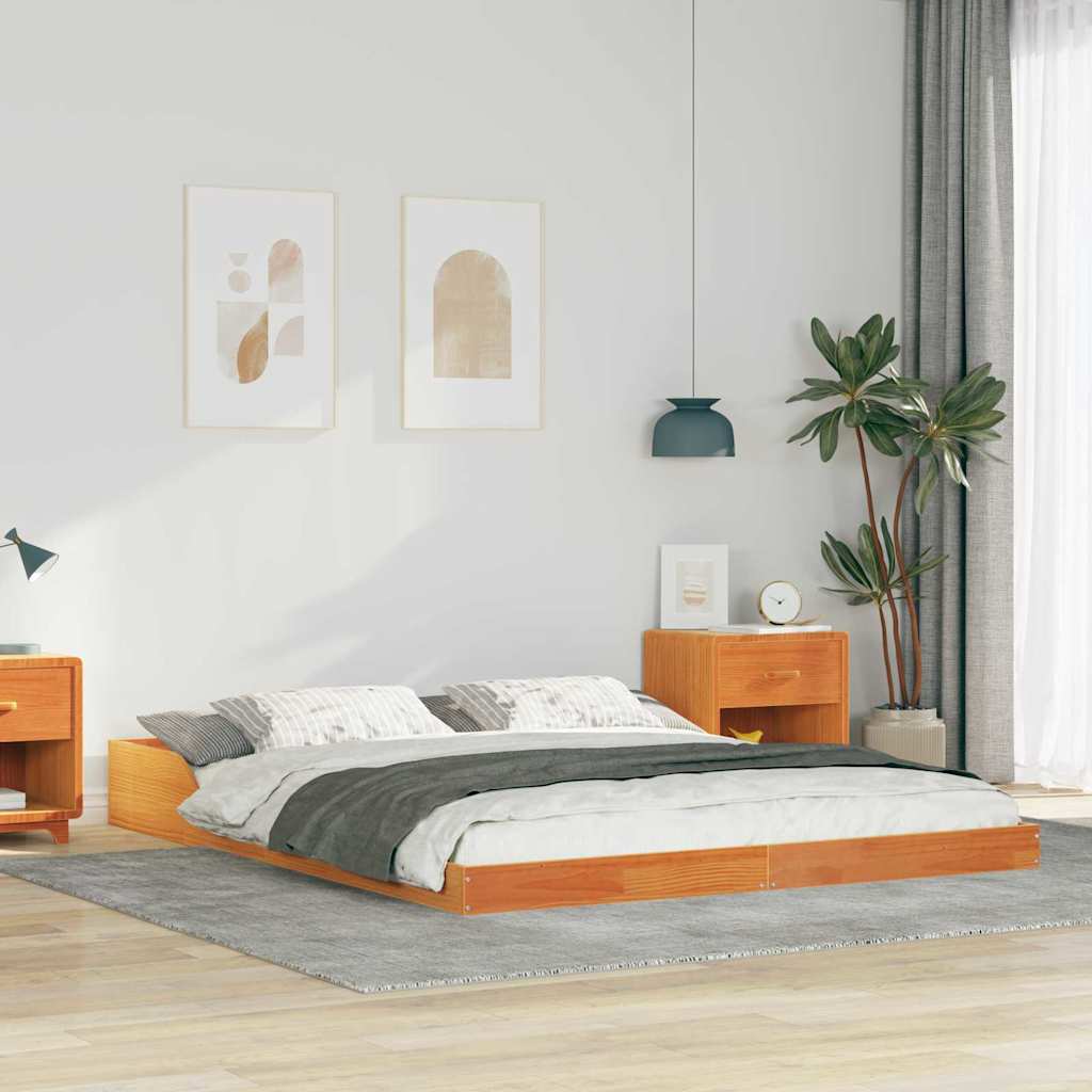 Struttura del letto Marrone cerato 140 x 200 cm Pino massello | homemem39