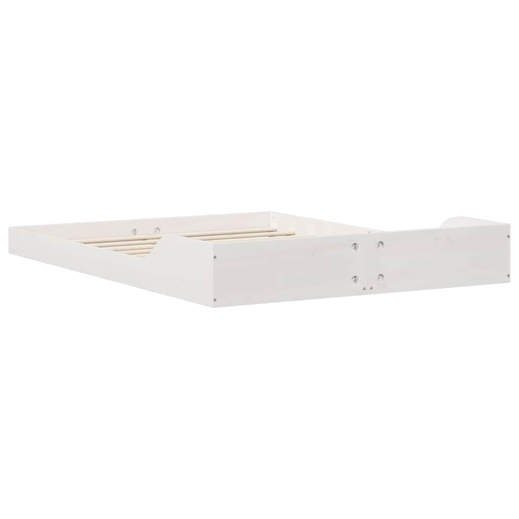 Struttura del letto Bianco 140 x 190 cm Pino massello | homemem39