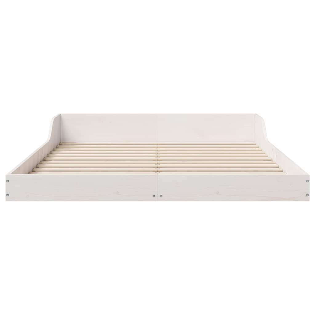 Struttura del letto Bianco 140 x 190 cm Pino massello | homemem39