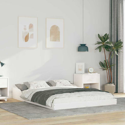 Struttura del letto Bianco 135 x 190 cm Pino massello | homemem39