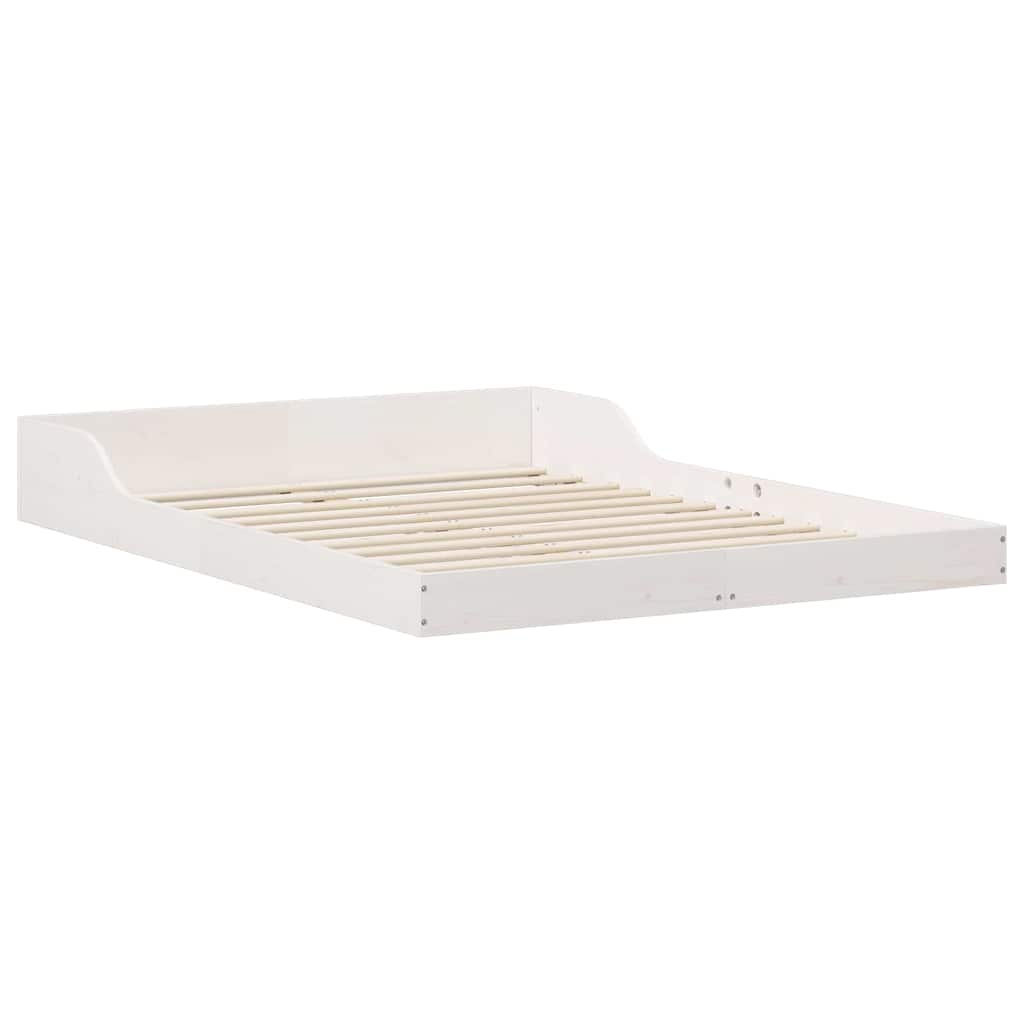 Struttura del letto Bianco 135 x 190 cm Pino massello | homemem39