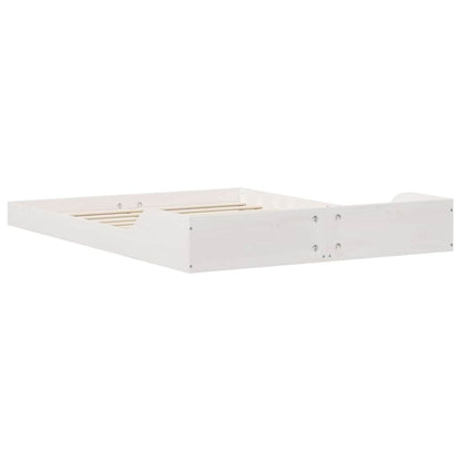 Struttura del letto Bianco 135 x 190 cm Pino massello