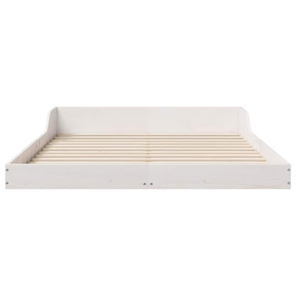Struttura del letto Bianco 135 x 190 cm Pino massello | homemem39