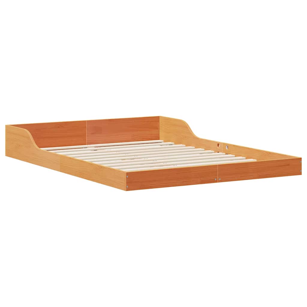 Struttura del letto Marrone cerato 135 x 190 cm Pino massello | homemem39