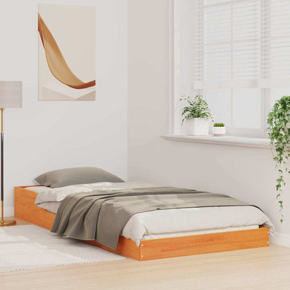 Struttura del letto Marrone cerato 80 x 210 cm Pino massello