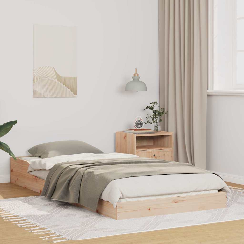 Struttura del letto Marrone 100 x 210 cm Pino massello