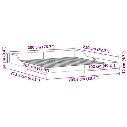 Struttura del letto Bianco 200 x 210 cm Pino massello | homemem39