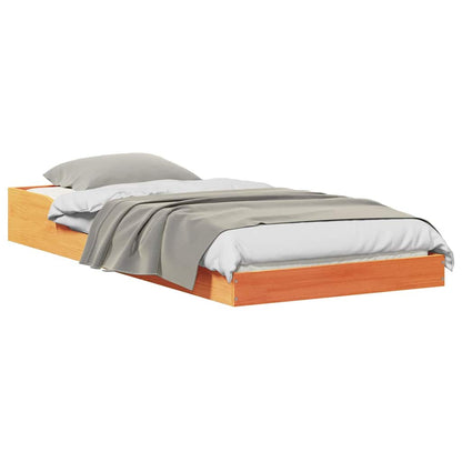 Struttura del letto Marrone cerato 100 x 220 cm Pino massello