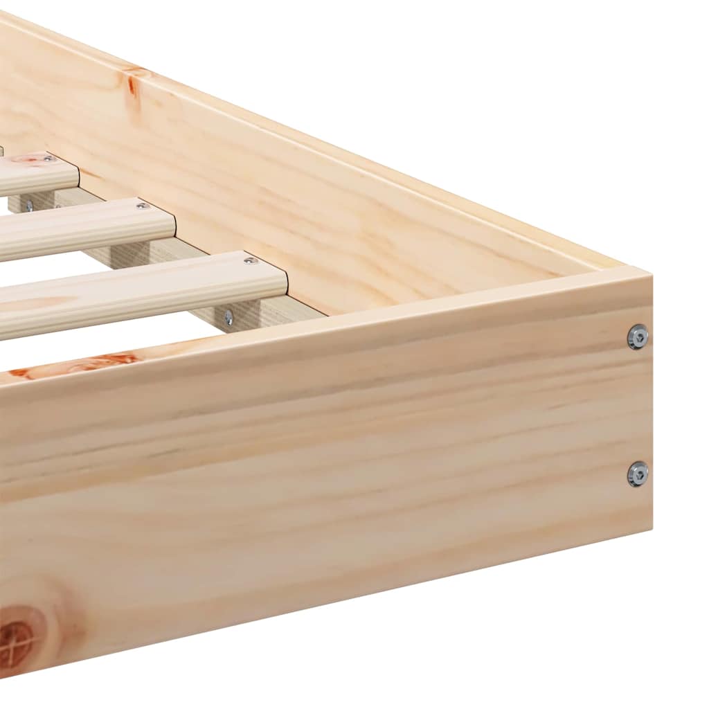 Struttura del letto Marrone 160 x 220 cm Pino massello