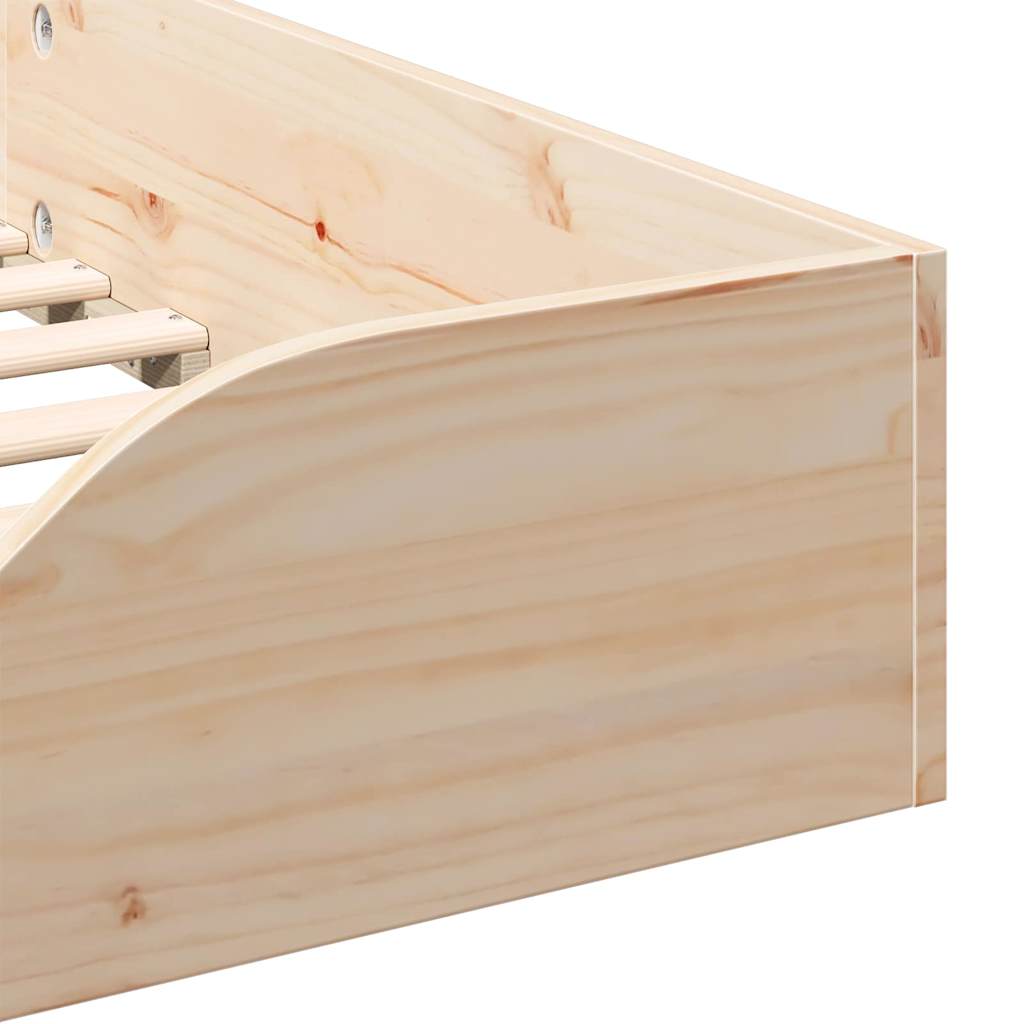 Struttura del letto Marrone 100 x 200 cm Pino massello