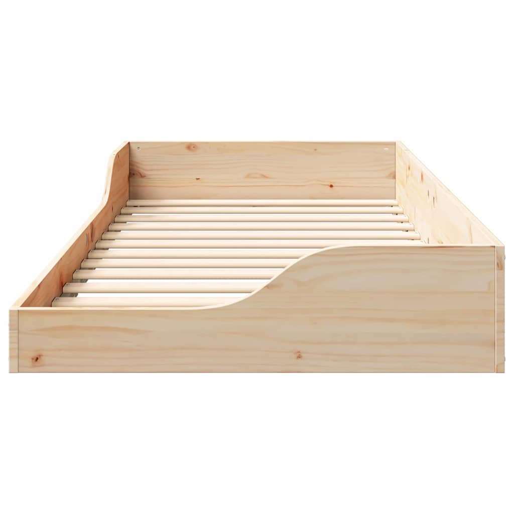Struttura del letto Marrone 100 x 200 cm Pino massello