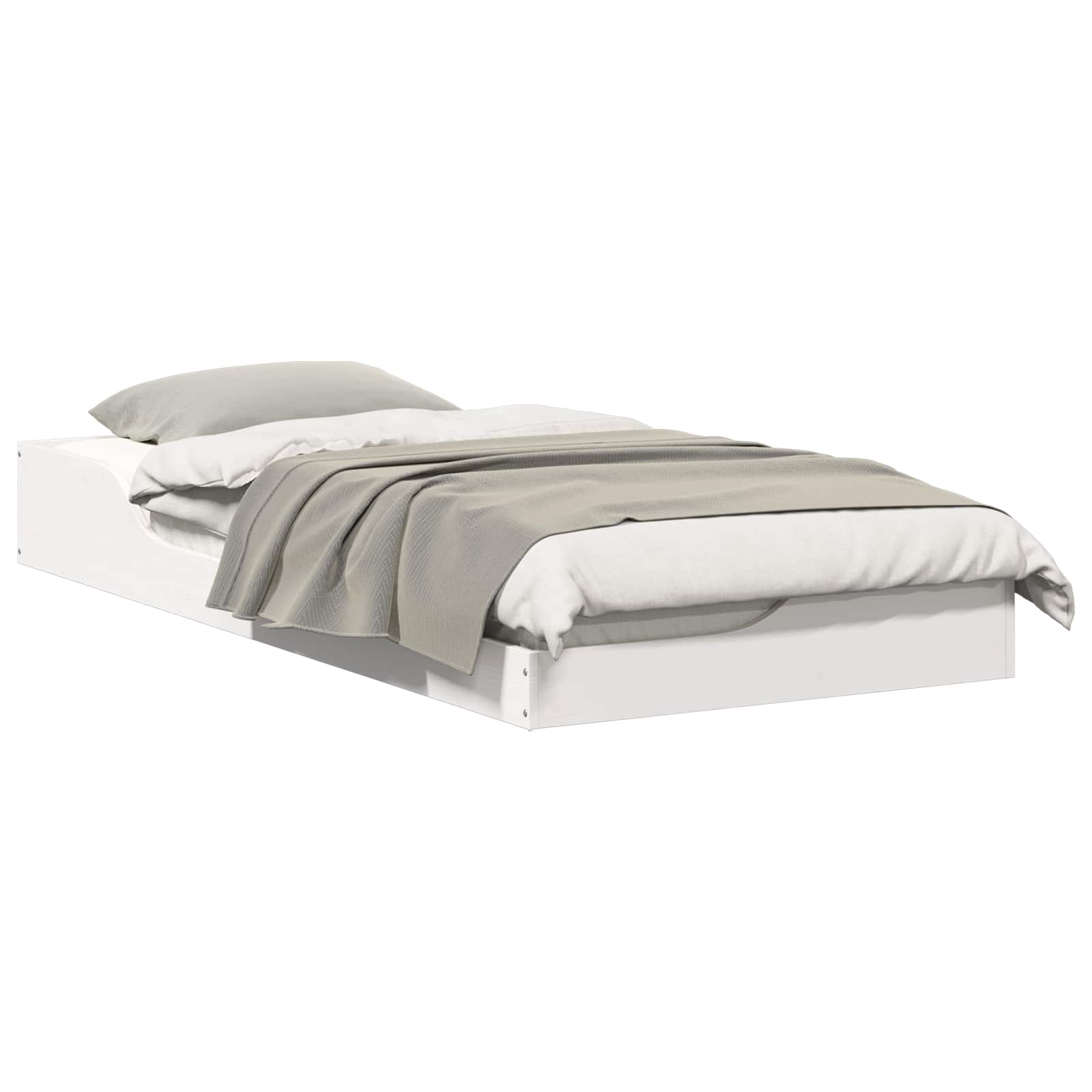 Struttura del letto Bianco 90 x 200 cm Pino massello | homemem39