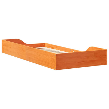 Struttura letto a terra Cera marrone 90 x 200 cm