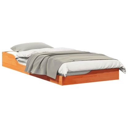 Struttura letto a terra Cera marrone 90 x 200 cm