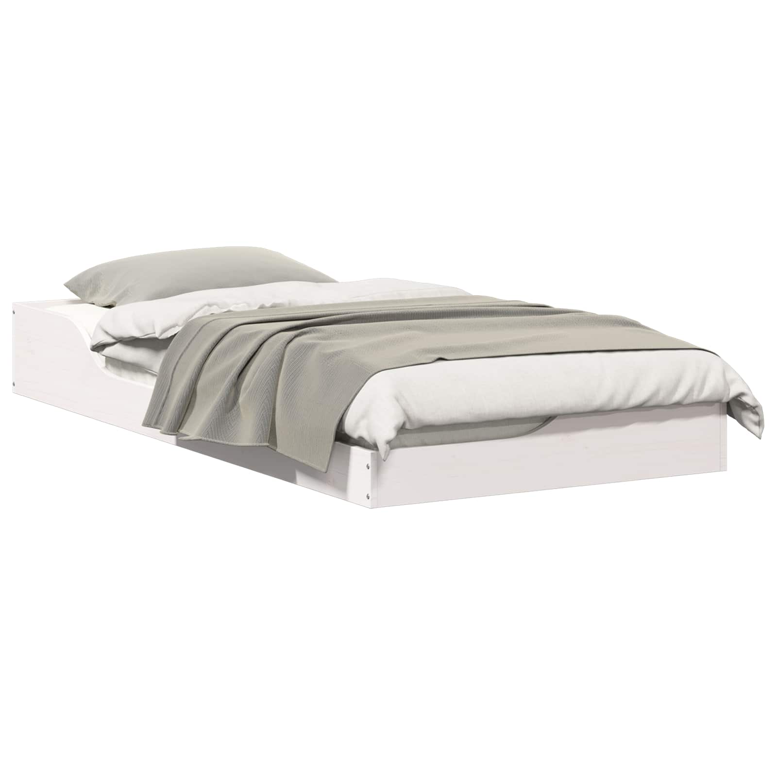 Struttura del letto Bianco 75 x 190 cm Pino massello | homemem39