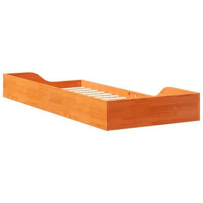 Struttura del letto Marrone cerato 100 x 210 cm Pino massello