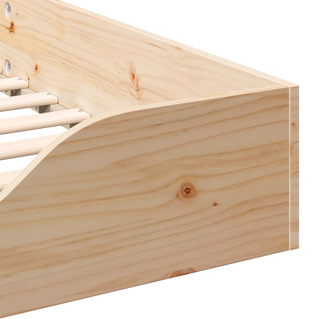 Struttura del letto Marrone 80 x 220 cm Pino massello