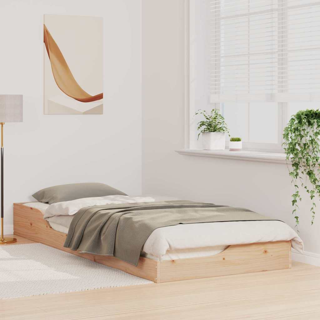 Struttura del letto Marrone 80 x 220 cm Pino massello