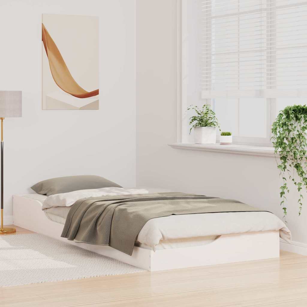 Struttura del letto Bianco 80 x 220 cm Pino massello