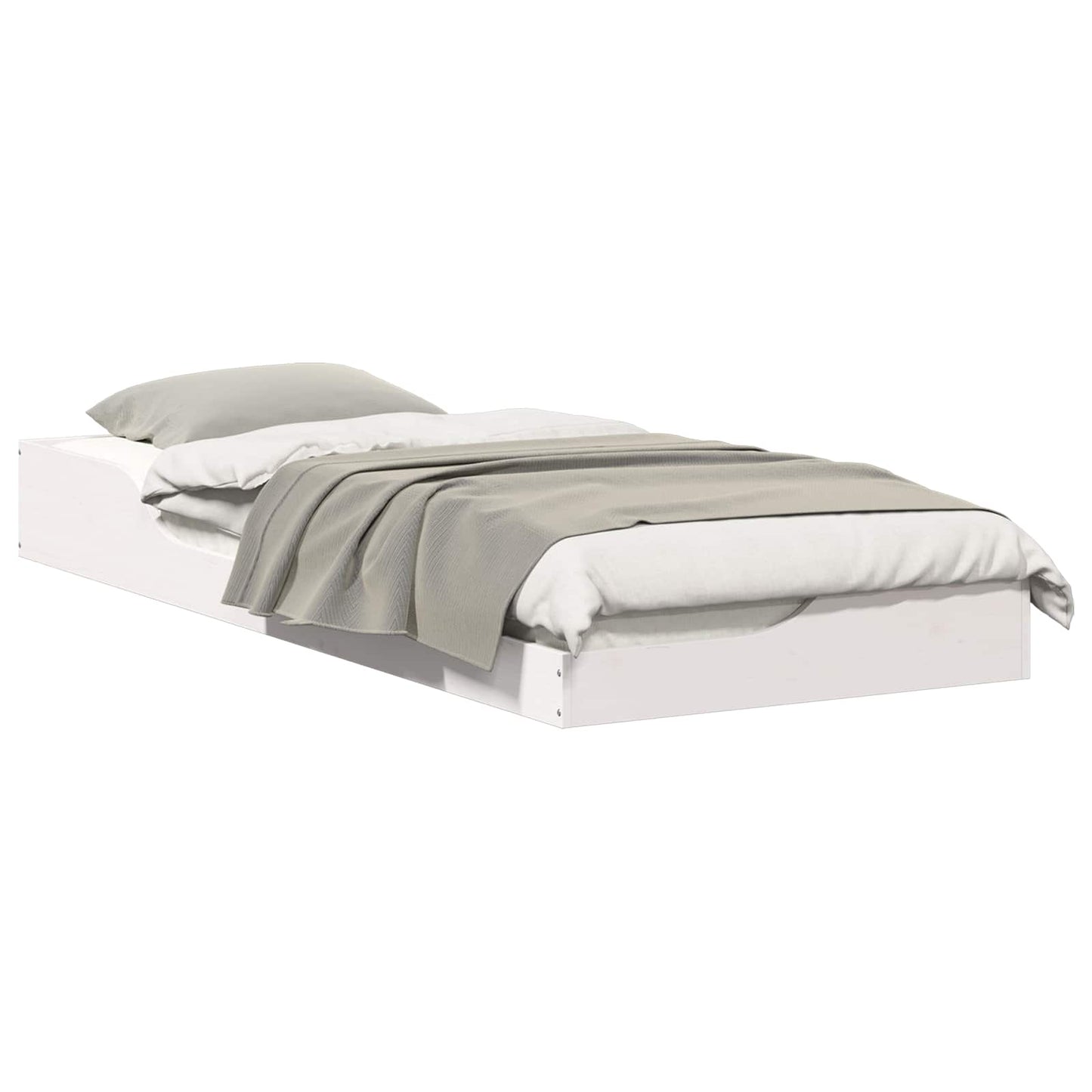 Struttura del letto Bianco 90 x 220 cm Pino massello