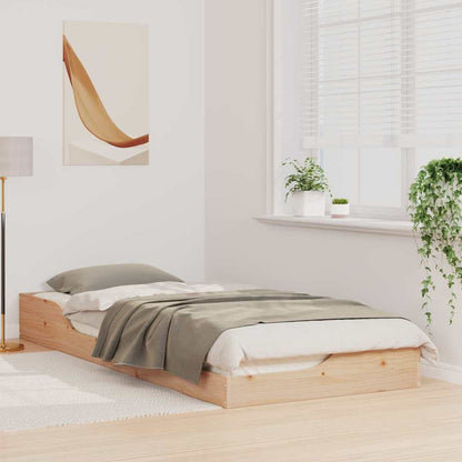 Struttura del letto Marrone 100 x 220 cm Pino massello