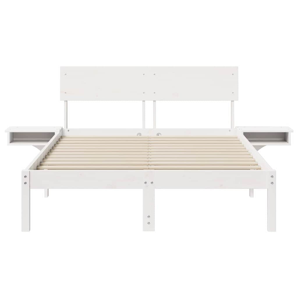 Struttura del letto Bianco 120 x 200 cm Pino massello