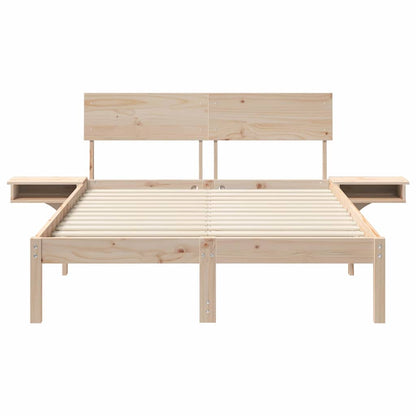 Struttura del letto Marrone 140 x 190 cm Pino massello