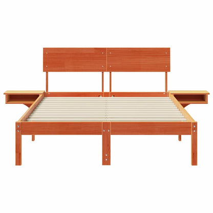 Struttura del letto Marrone cerato 140 x 190 cm Pino massello