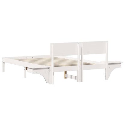 Struttura del letto Bianco 120 x 190 cm Pino massello