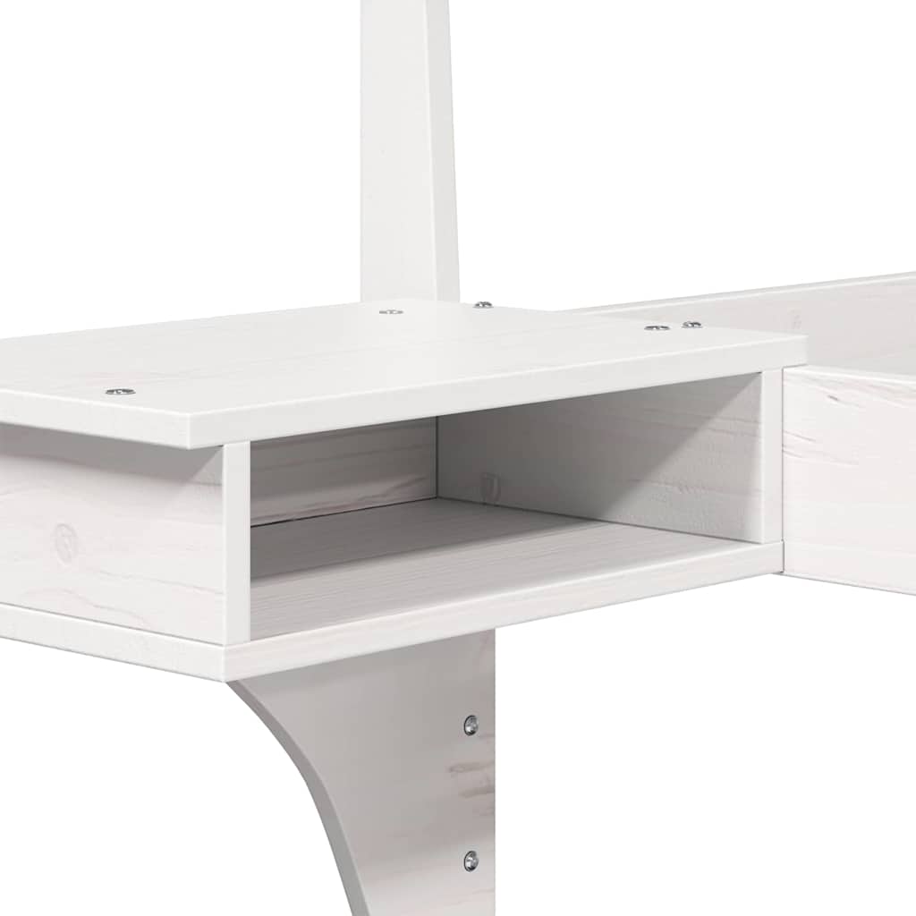 Struttura del letto Bianco 90 x 190 cm Pino massello