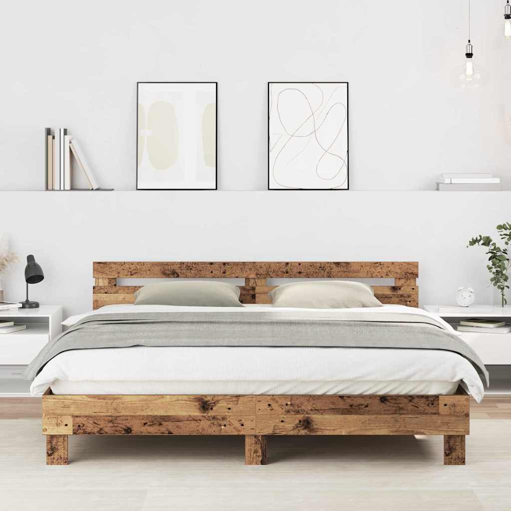 Struttura del letto Legno vecchio 203 x 185 x 70 cm | homemem39