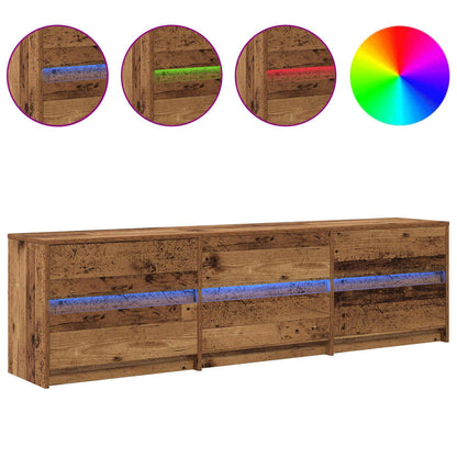 Unità TV 2 pcs Legno vecchio 180 x 34 x 50 cm Legno multistrato