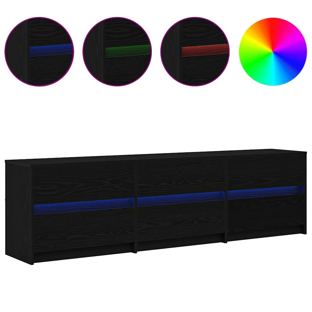 Mobile TV Nero 182 x 34 x 50 cm