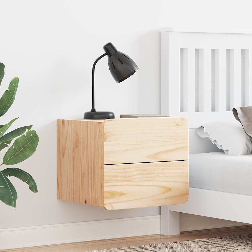 Comodino Marrone 39 x 34 x 33 cm Legno di pino massello