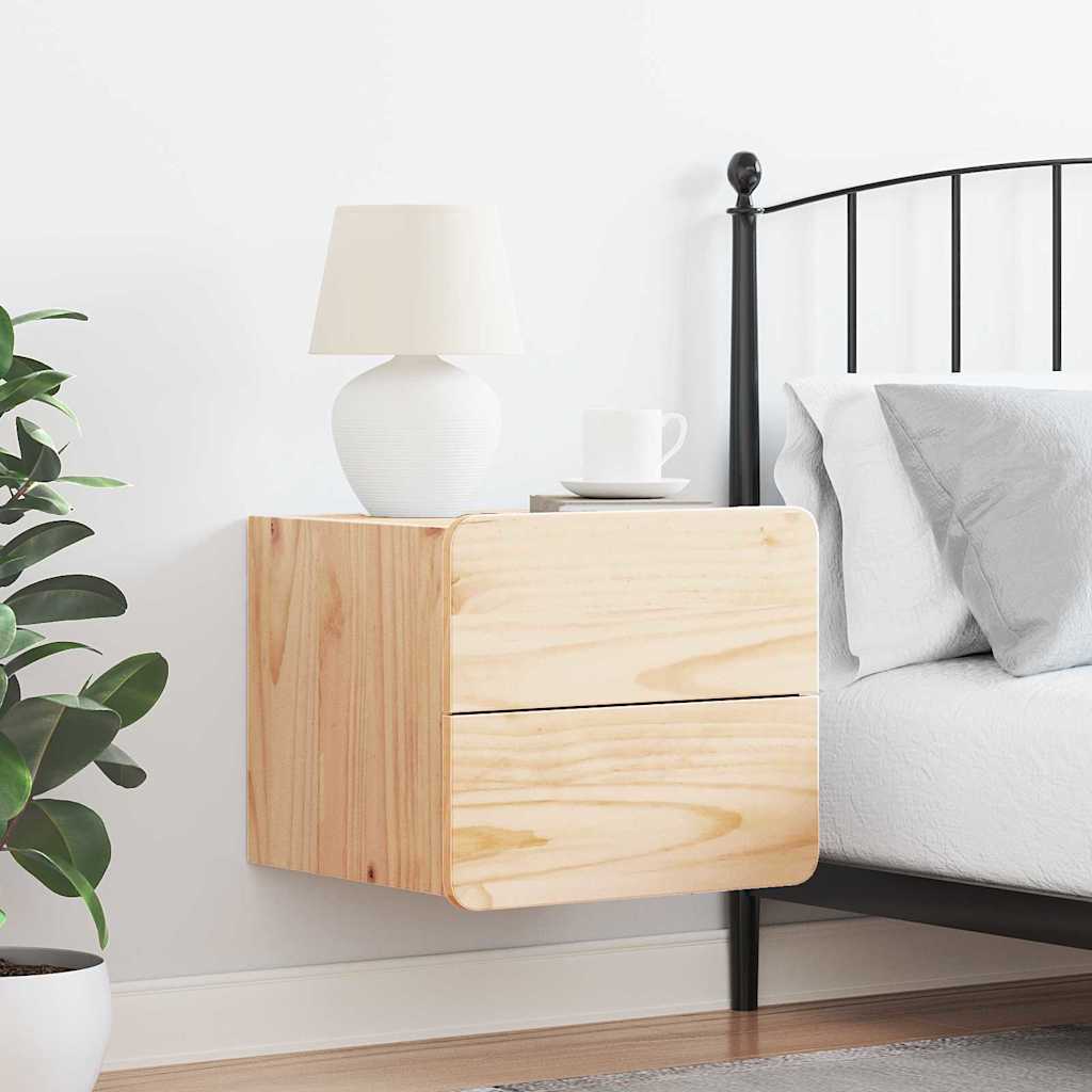 Comodino Marrone 39 x 34 x 33 cm Legno di pino massello