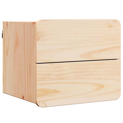 Comodino Marrone 39 x 34 x 33 cm Legno di pino massello