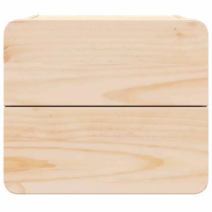 Comodino Marrone 39 x 34 x 33 cm Legno di pino massello