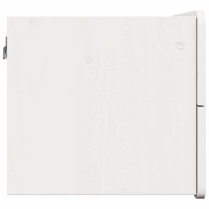 Comodino Bianco 39 x 34 x 33 cm Legno di pino massello