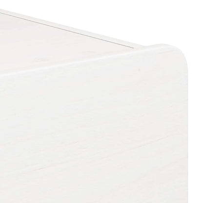 Comodino 2 pcs Bianco 39 x 34 x 33 cm Legno di pino massello