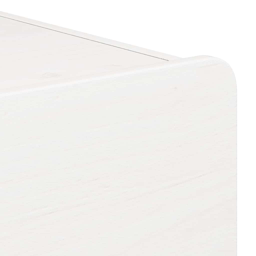 Comodino 2 pcs Bianco 39 x 34 x 33 cm Legno di pino massello