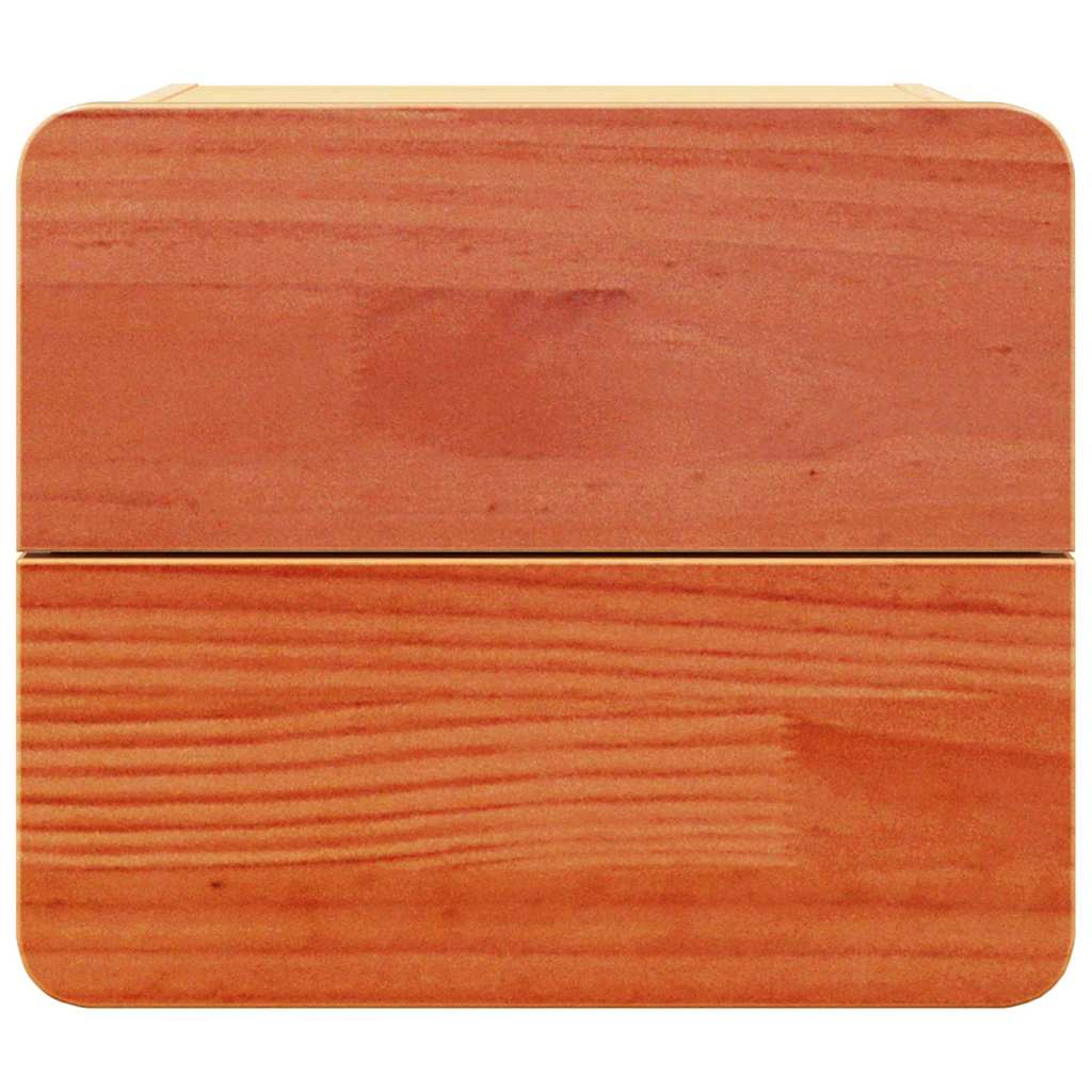Comodino 2 pcs Marrone 39 x 34 x 33 cm Legno di pino massello