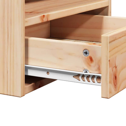 Comodino Marrone 38 x 36 x 29.5 cm Legno di pino massello