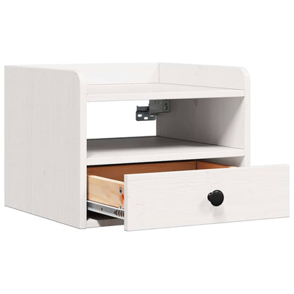 Comodino 2 pcs Bianco 38 x 36 x 29.5 cm Legno di pino massello