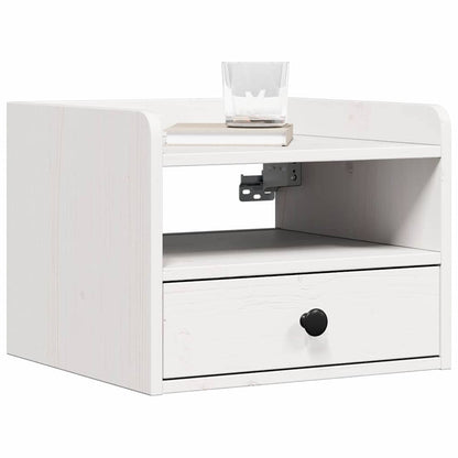Comodino 2 pcs Bianco 38 x 36 x 29.5 cm Legno di pino massello