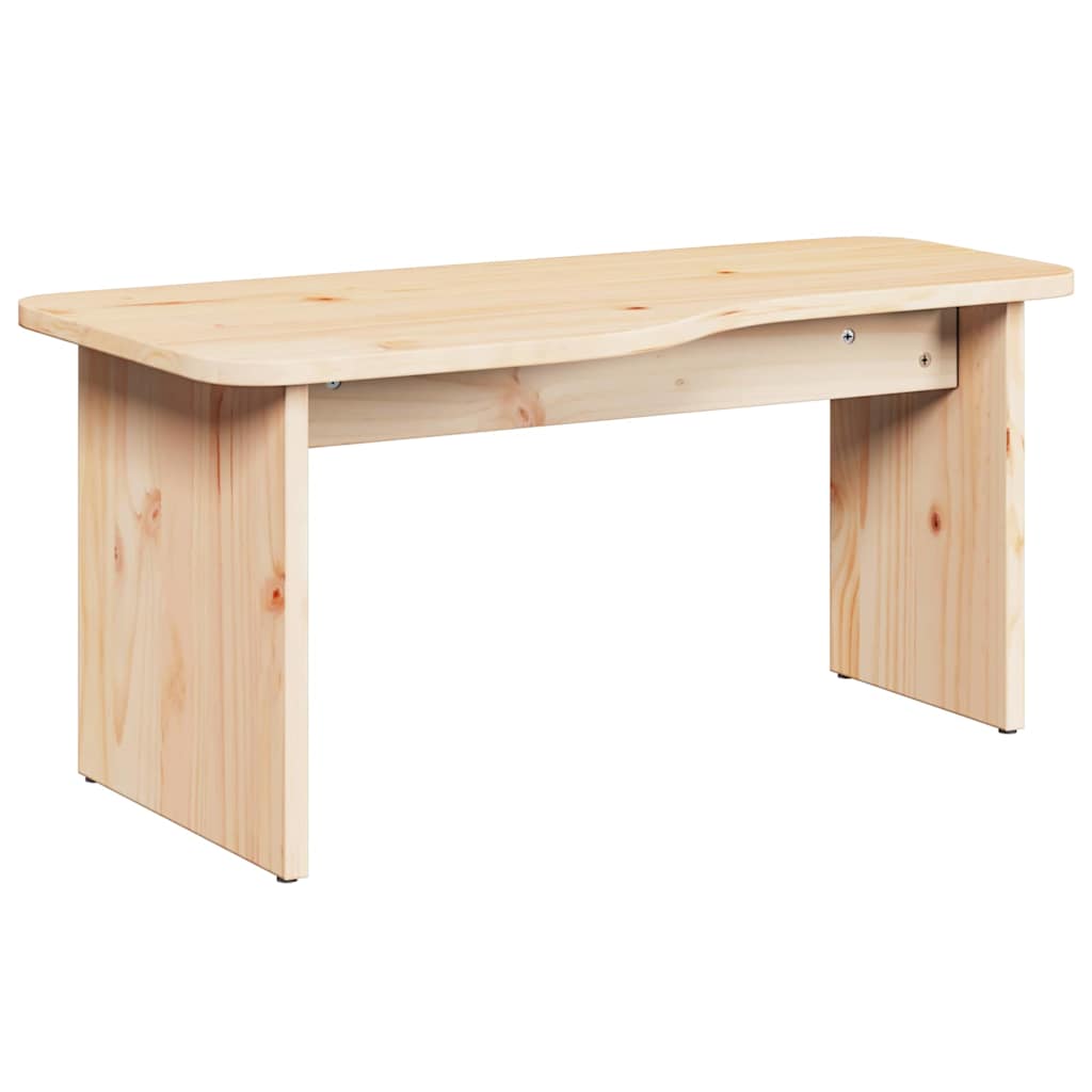 Tavolino da salotto 2 pcs Naturale Legno di pino massello | homemem39
