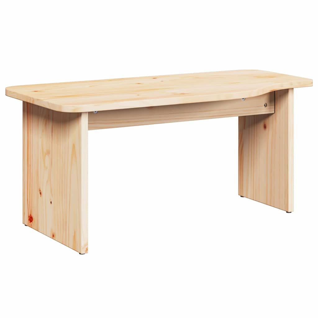 Tavolino da salotto 2 pcs Naturale Legno di pino massello | homemem39