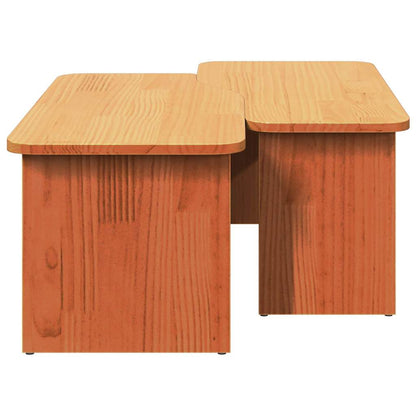 Tavolino da salotto 2 pz Marrone cerato 100 x 69 x 35,5 cm