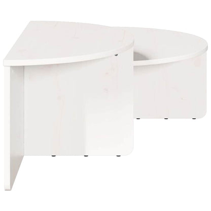 Tavolino da salotto 2 pz Bianco 79 x 39,5 x 40 cm